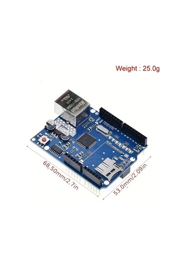 Chuangyinshop 1pc Metal W5100 Ethernet Shield Arduino Icin 36v Oda Elektrik Sert Kablolama Guç Modu