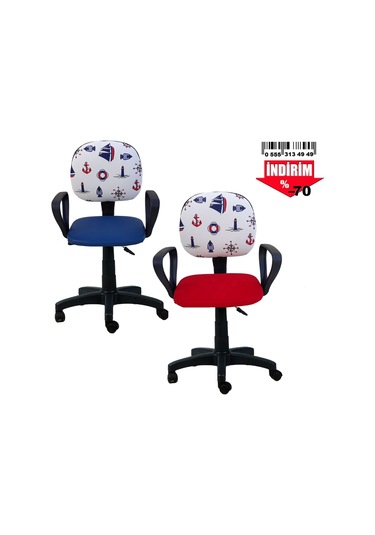 Depolife Çocuk Genç Odası Bilgisayar Ders Çalışma Ofis Koltuğu Telerlekli