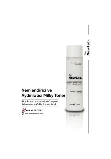 The NewLab Nemlendirici Ve Aydınlatıcı Milky Toner 150ml(rice Extract, Adonesine, Ceramide Complex, 4d H.acid)