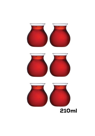 Perotti Mercan 12 Parça Cam Çay Takımı 210ml Çay Seti Şeffaf