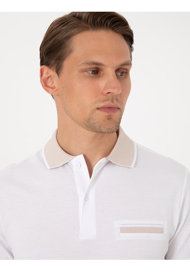Pierre Cardin Erkek Beyaz Tişört 50307562-vr013 Beyaz