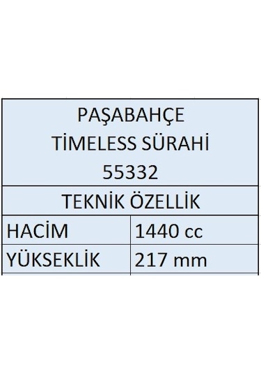 Paşabahçe 55332 Timeless Sürahi - 1440 Cc