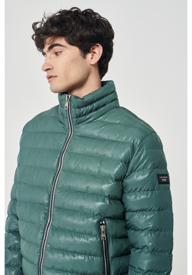 Lee Regular Fit Normal Kesim Dik Yaka Haki Şişme Mont L222378801 Haki