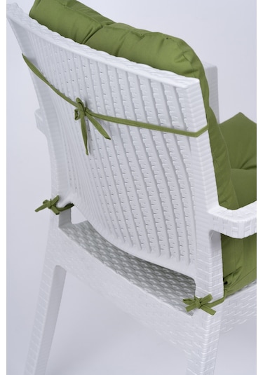 Altınpamuk Neva Pofidik Arkalıklı Özel Dikiş Sandalye Minderi Yeşil