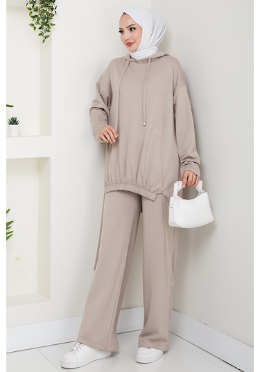 Aris Oysho Tunik Pantolon İkili Takım 1611 - Taş Taş