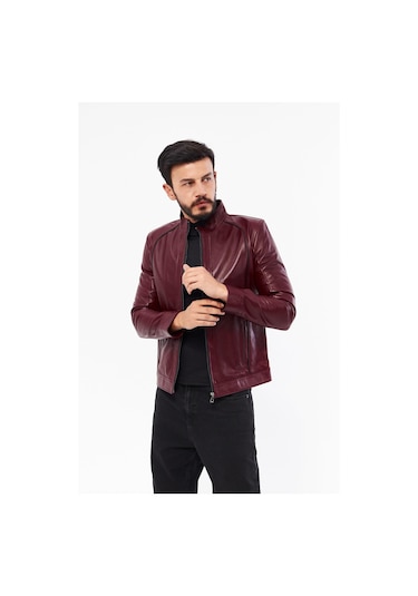 Derinss Der198 Hakiki Deri Erkek Bordo Mont 001