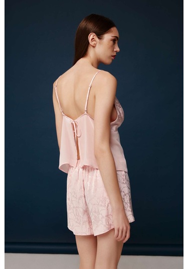 Bonnie&Clyde - Kadın Pudra Viskon Şort Takımı  30014 Pudra
