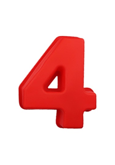 Dijital Silikon Kek Pişirme Kalıp Diy Yapımı Kurabiye Kalıp, Size:number 4 Mavi