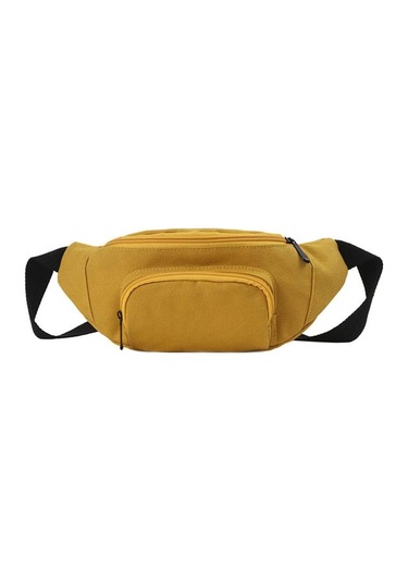 Bel Çantası Tuval Kadın Bel Çantaları Unisex Göğüs Çantası Moda Kemer Çantası Rahat Seyahat Kadın Omuz Çantaları Moda Fanny Paketi Kadın Göbek Çantası 1 A1183 Siyah