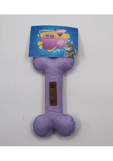 Nefes Pet Kemik Figürlü Kedi Otlu Keçe Kedi Oyuncak