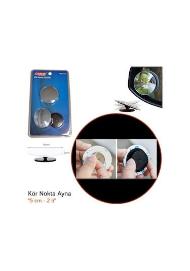 Carub Ayna Kör Nokta Oynar 50mm Yuvarlak 2li