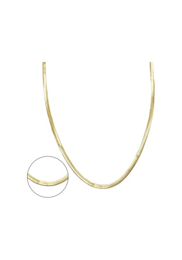 Çelik İtalyan Zincir Altın Kaplama 3 Mm Zn-135 Altın
