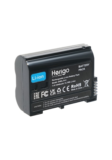 Herigo En-el15-c 2040mah Type-c Şarjlı Batarya En-el15 Uyumlu