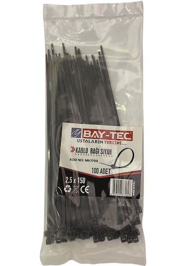 Baytec Cırt Kelepçe Siyah 3,6 150 Mk1802