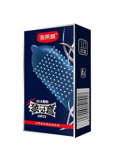 Kob 1 Kutu/10 Adet Yetişkin Prezervatif Lateks Hassas Noktalı Masaj Nervürlü Teşvik