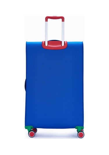 Benetton Büyük Boy Kumaş Valiz Saks Mavi Bnt2800