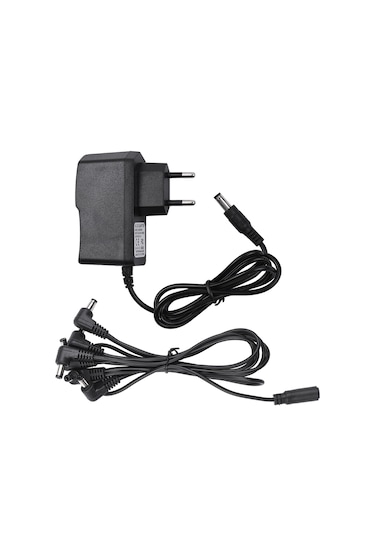 Ruicoo Gitar Efekt Çipi Gönüllü Adaptörü - 6'lı Daisy Chain Kablolu,湾头, Avrupa Standardı Ac100-240v