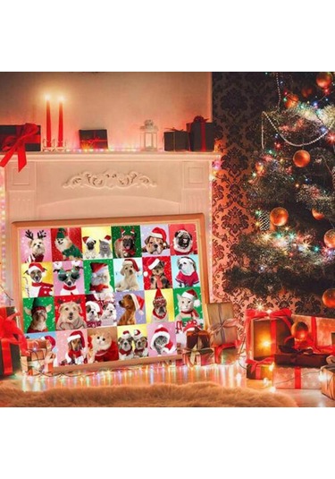 2025 Noel Hayvan Advent Takvimi Yapboz 1008 Parçalı Hediye Yetişkinler Ve Çocuklar