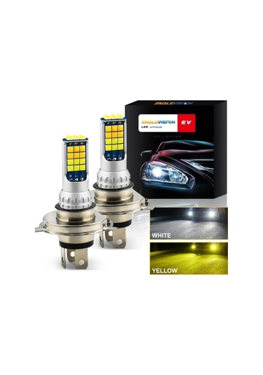 Sones 2 Adet V6 H4 Dc9-36v 30w 3000lm Ip65 Araba Led Çift Renkli Sis Lambası 30leds Smd-2525 Lamba