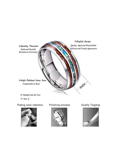 Sones Erkekler İçin Seramik Tungsten Çelik Ejderha Doku Yüzük, Yüzük Boyutu: 5 Çok Renkli