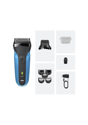 Braun Series 3 Elektrikli Sakal Şekillendirici Ve Tıraş Makinesi, Islak Ve Kuru, 310bt 1 Saat