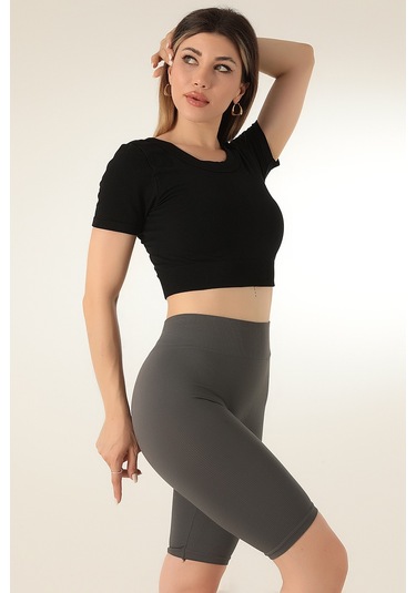 Doremi Dikişsiz Kısa Spor Üst-22621 001