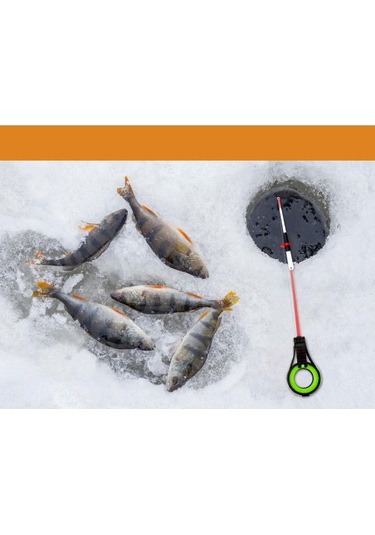 Ftk Taşınabilir Ayrılabilir Kış Buz Oltası Ve Makara Kombinasyonu Çubuk Tutuculu , Taşıması Kolaydır, Ayrıca Farklı Çubuk Ucuyla Değiştirilebilir