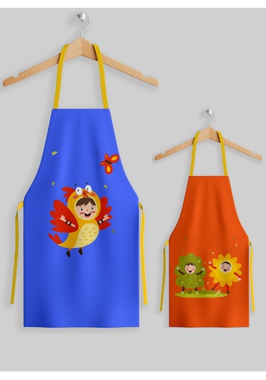 Ays Home Anne Çocuk Leke Tutmaz Mutfak Önlüğü 5 - 7 Yaş Çok Renkli
