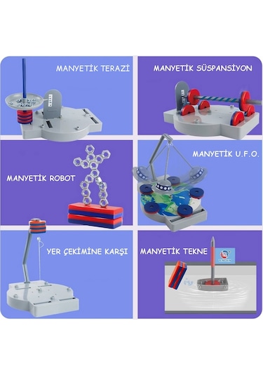 Manyetizma Deney Seti Tek Set 12 Deney Öğrenci Modeli