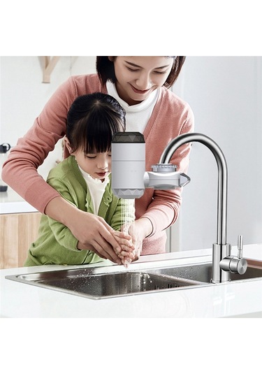 Xurunkeji Elektrikli Anında Su Isıtıcısı Anında Sıcak Su Musluğu Banyo Havzası Musluğu Anında Su Isıtıcısı Abd Fişi Beyaz