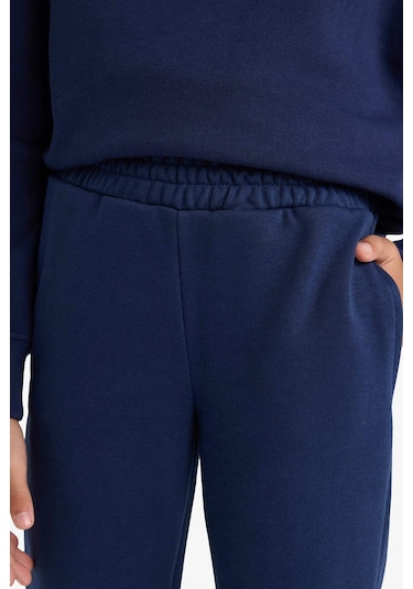 Defacto Kız Çocuk Standart Fit Basic Düz Beli Lastikli Jogger Eşofman Altı Y1226a625aunv241 Lacivert