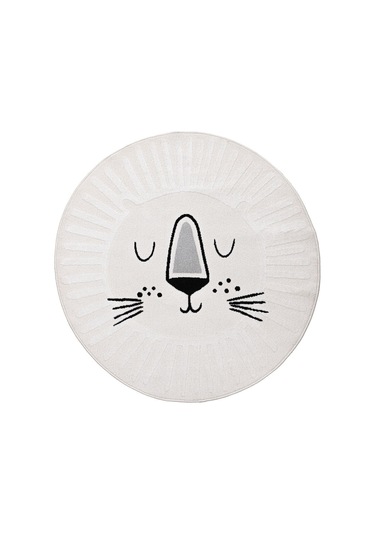 Koza Halı Sparkle Krem Aslan Figürlü Hayvan Figürlü Çocuk Odası Bebek Odası Krem