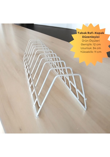 Tabaklık Rafı- Tencere Kapak Düzenleyici-tabak Kurutmalık -10 Bö