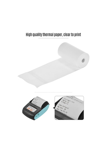 Konesam 6 Adet 57x30mm Termal Yazıcı Kağıdı - Kasiyer Fişi, Bilgisayar Kayıtları İçin Isı Hassas Kağıt