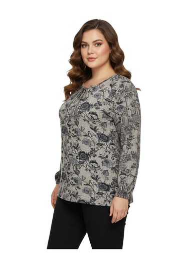 Wearon Kadın Yumoş Yaka Bağcıklı Modelli Bluz Bgl-st05138 Bej