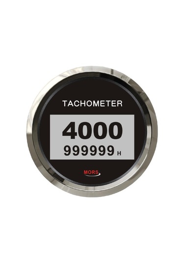 Mors Dijital Devir Göstergesi 4000 Rpm 12-24 Volt Siyah