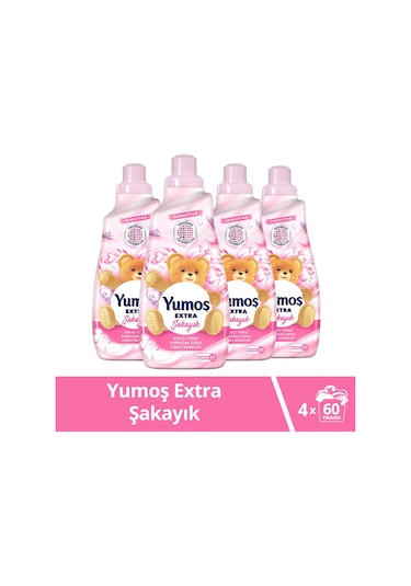 Yumoş Extra Konsantre Çamaşır Yumuşatıcısı Şakayık 4 x 1440 ML