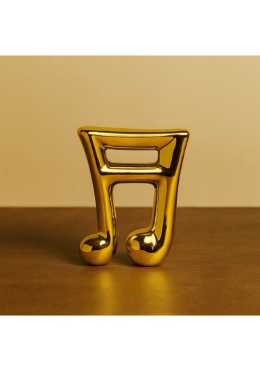 Gold Nota 2 Dekoratif Seramik Obje 17x7