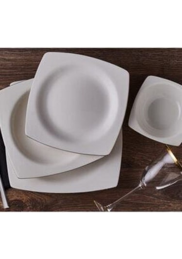 Bernardo Twinkle Gold 53 Parça Yemek Takımı Beyaz - Altın