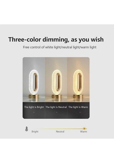 Maoyaya Lw-20 Şarjlı Kristal Elmas Dokunmatik Romantik Led Akrilik Masa & Gece Lambası Beyaz