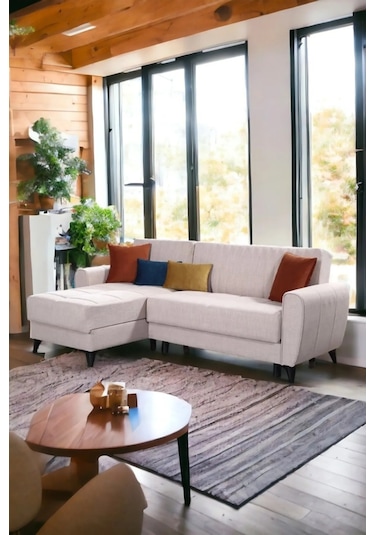 Nice Köşe Koltuk Takımı - Krem