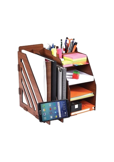 CapellaWoodWorks Masa Üstü Organizer Kahverengi