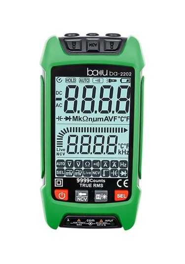 Butu Bakü Ba-2202 Dijital Multimetre Elektrikçi Bakım Direnci Test Cihazı Yeşil