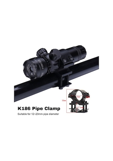 Maoyaya Yeşil Optik Maser Yüksek Güç El Feneri, Usb Şarj, Ayarlanabilir Ray Montaj Siyah