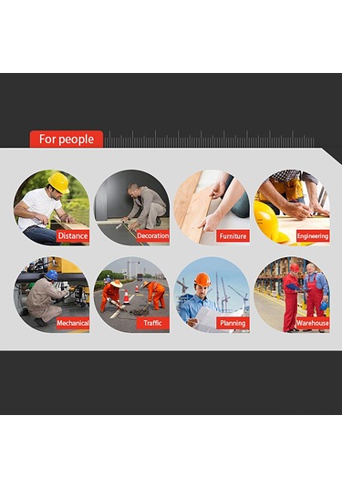 Ximistore9 40 Metre El Tipi Lazer Mesafe Ölçer, Hassas Alan-hacim Ölçümü, Usb Şarjlı, Ip54 Su Ve Toz Dayanıklı Siyah