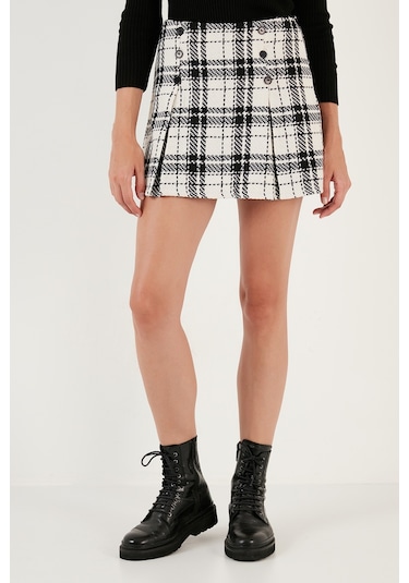 Lela Regular Fit Kışlık Tüvit Mini Bayan Şort Etek 611Et0020 Siyah