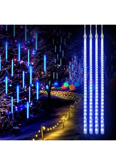 Yeşil Led Meteor Yağmuru Yağmur Işıkları Su Geçirmez Düşen Yağmur Damlası Peri Dize Iş Partisi Veranda Dekoratif Led Işık 56747235