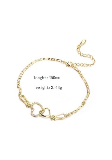 Altın Moda Çift Kalp Halhal Bilezik Kadın Altın Renk Bilezik Düğün Nişan Takı Hediyeler Altın Altın Moda Çift Kalp Halhal Bilezik Kadın Altın Renk Bilezik Düğün Nişan Takı Hediyeler Altın