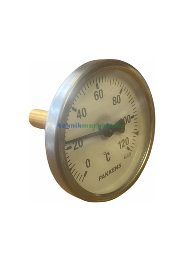 Çap 63 MM 120 Derecec 5 Cm Arkadan Çıkışlı Bi-metal Termometre Pakkens