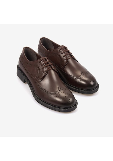 Kemal Tanca Hakiki Deri Erkek Günlük Ayakkabı 2802 Kahve